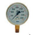 Dixon Welding Gauge, 0 to 100 psi, 1/4 in Connection, 2-1/2 in Dial, +/- 3-2-3 % GBRW100